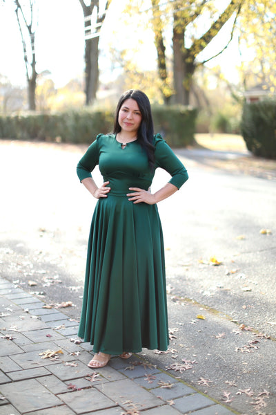 Nora Green Satin Maxi Dress