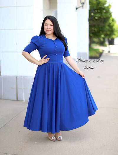 Zaria Royal Blue Maxi Dress