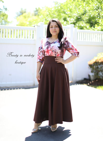 Brown Maxi Skirt