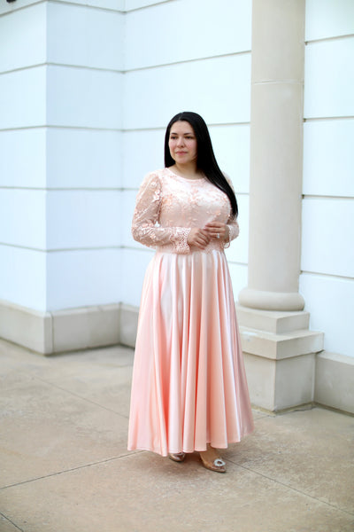 Regina Peach Maxi Dress