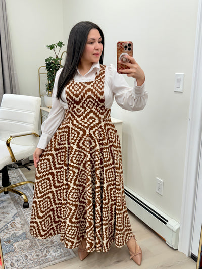 Beige Cream Overall Maxi Dress