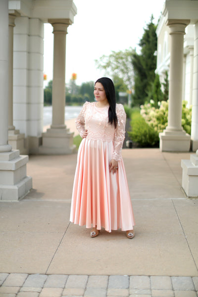 Regina Peach Maxi Dress