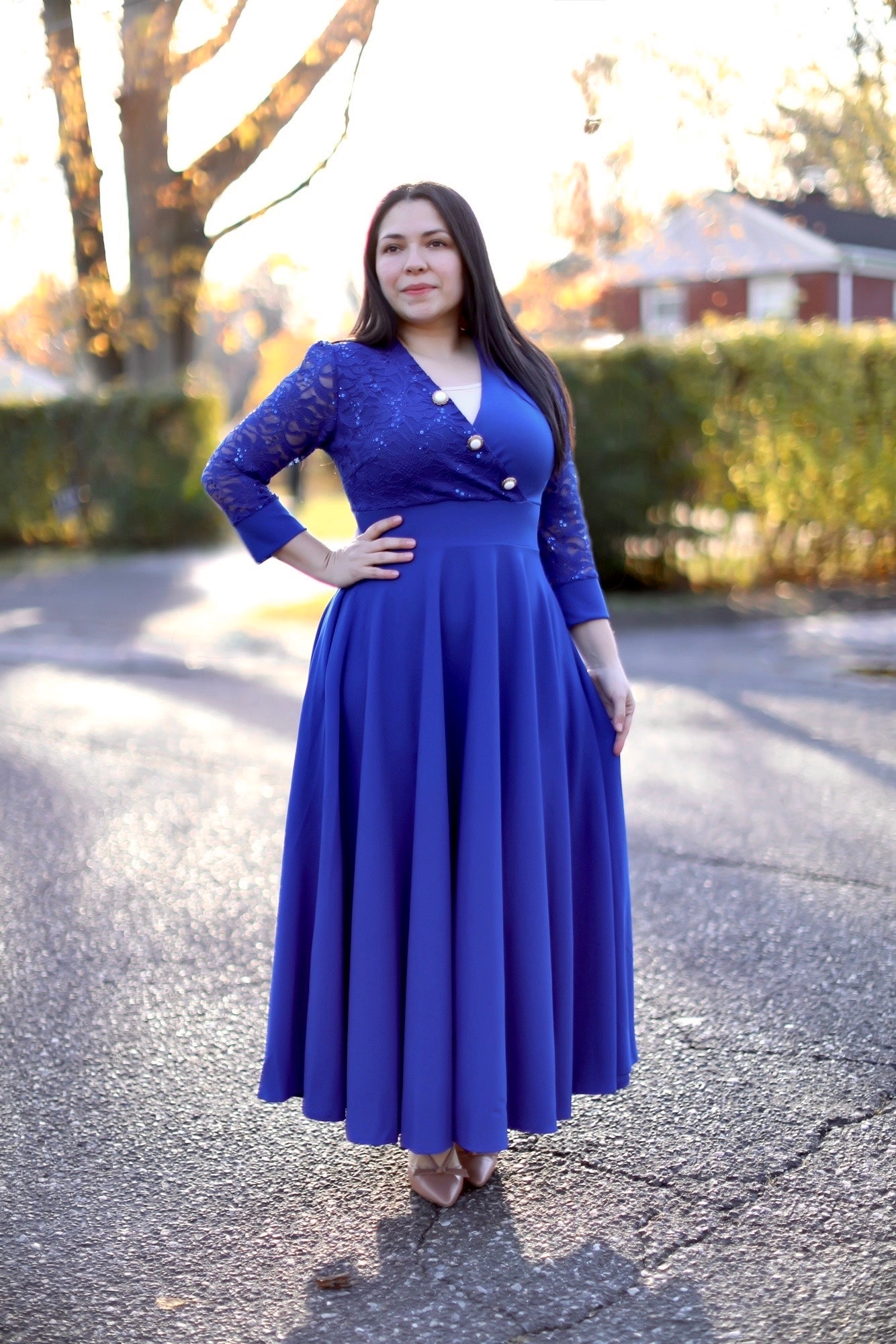 Royal Blue Elegance Maxi Dress