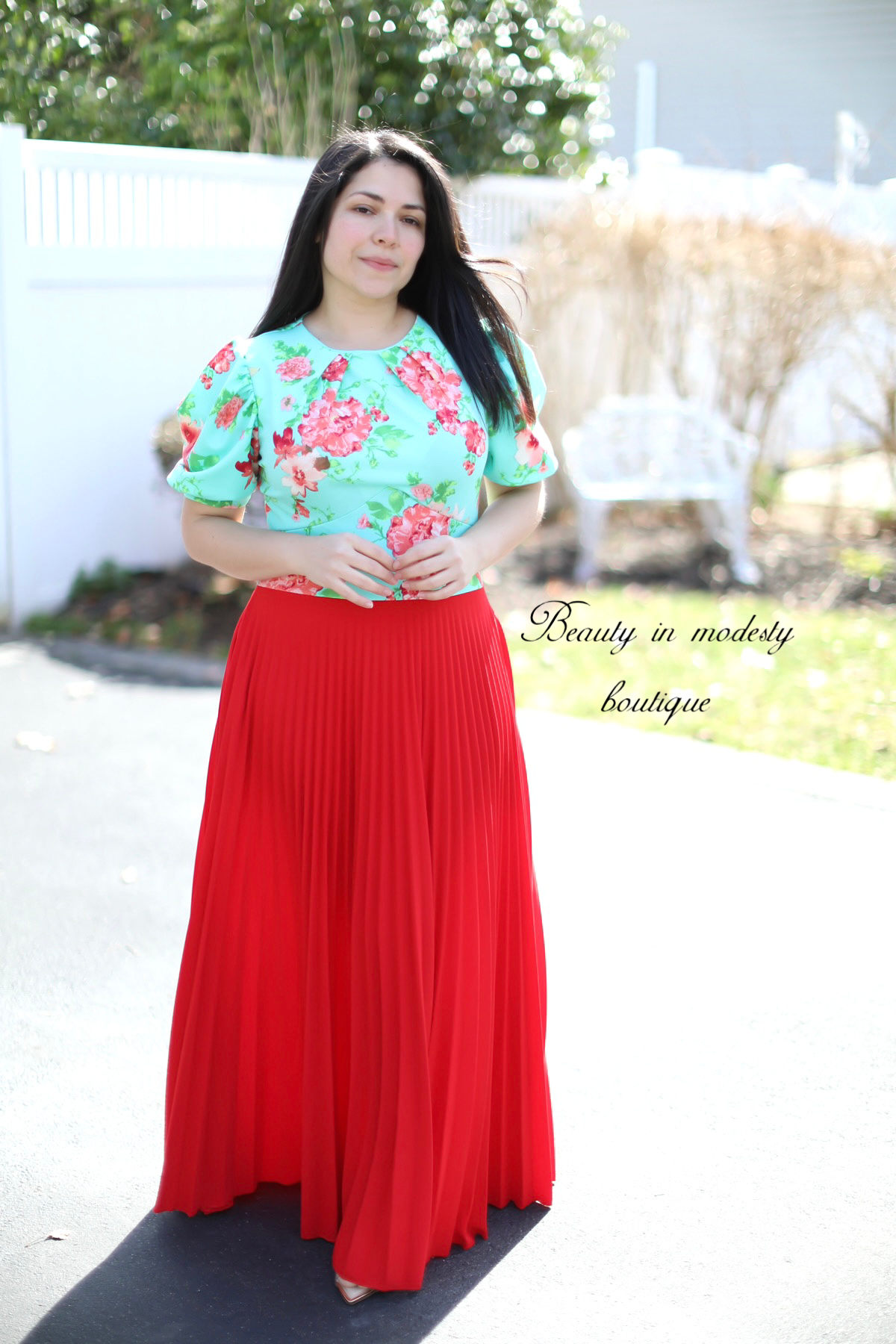 Keny Red Floral Maxi Dress