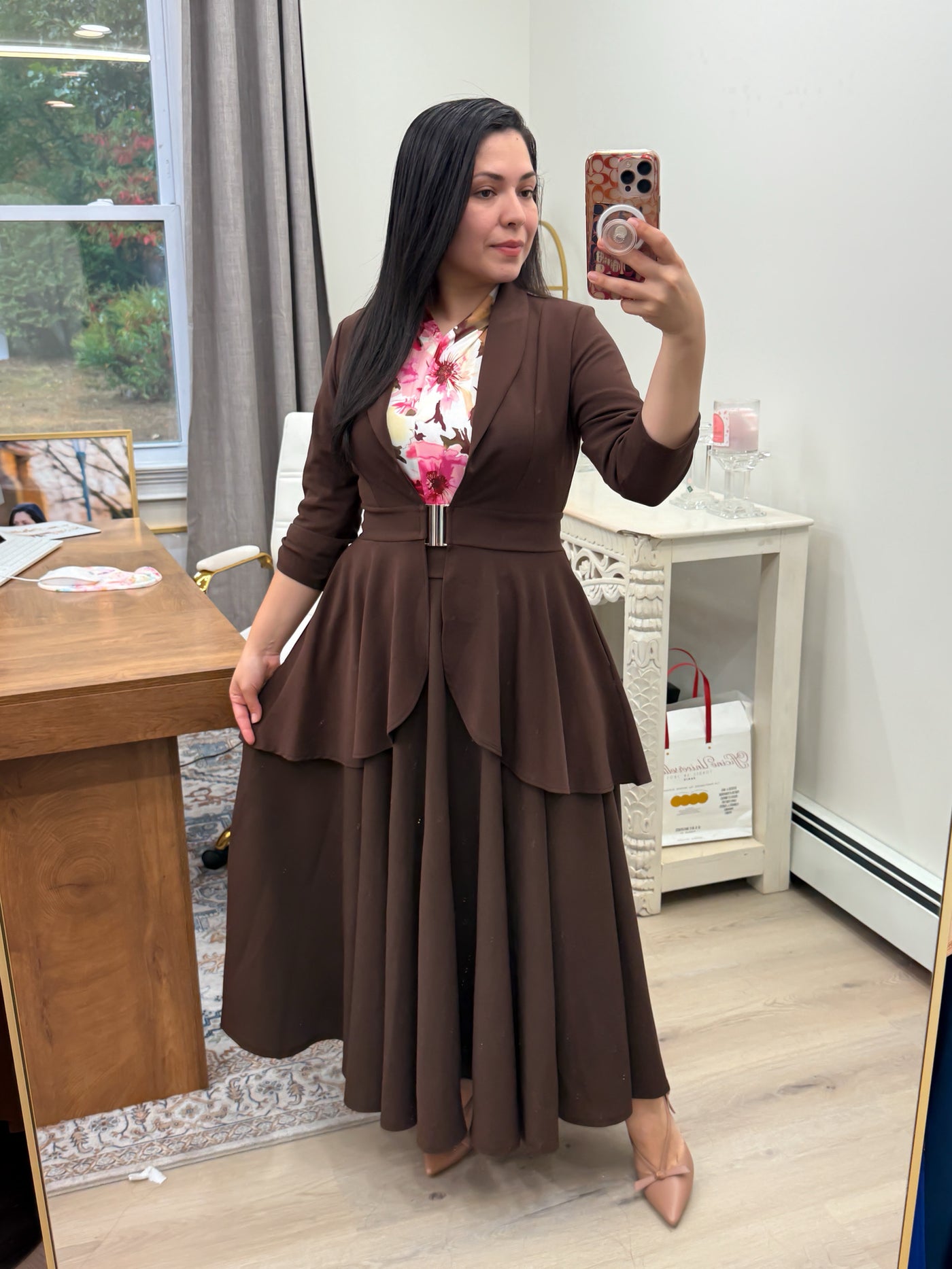 Brown High Low Blazer
