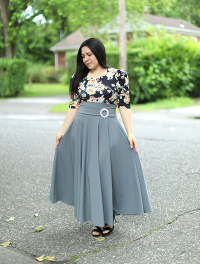 Grey Maxi Skirt