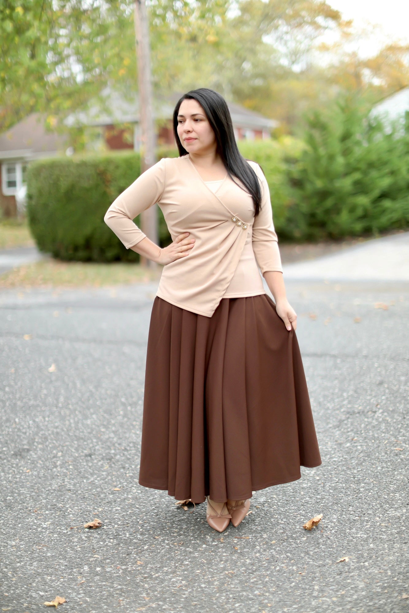 Brown Maxi Skirt