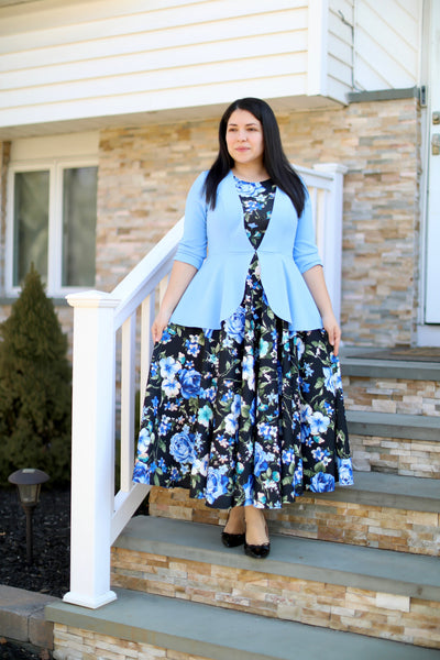 Celeste Peplum Maxi Dress