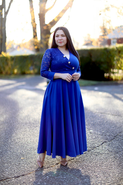 Royal Blue Elegance Maxi Dress