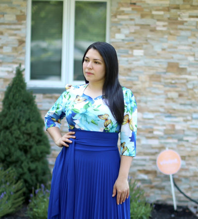 Butterflies Blue Top