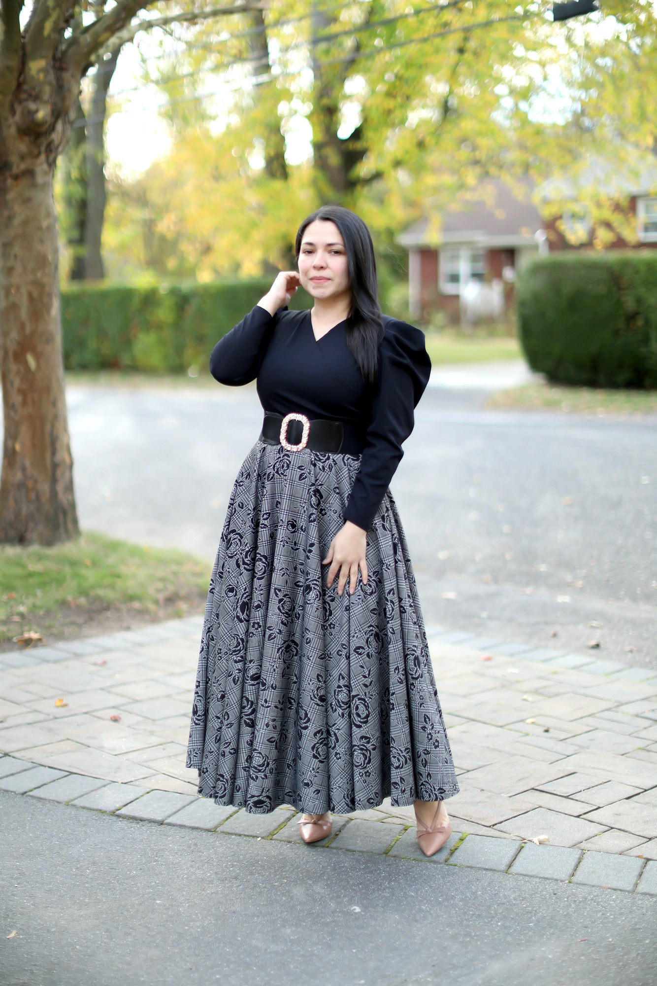 Black Roses Maxi Dress
