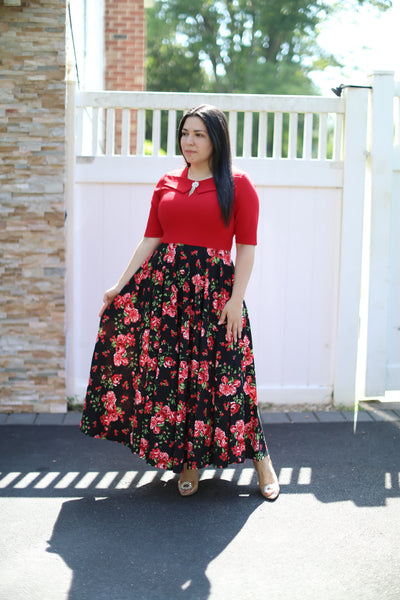 Emily Red Maxi Dress