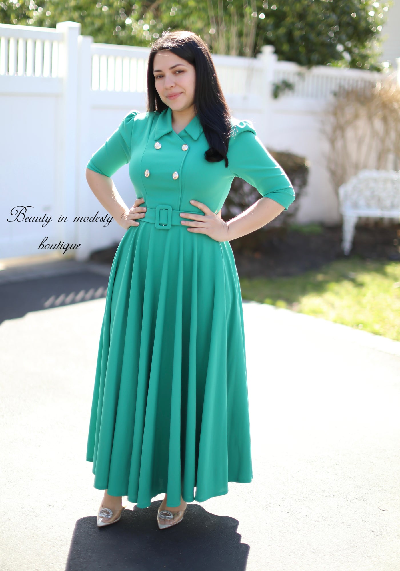 Alma Green Teal Maxi Dress