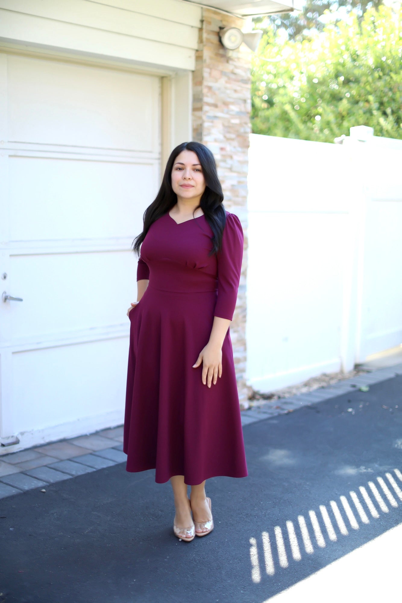 Emmie Purple Midi Dress