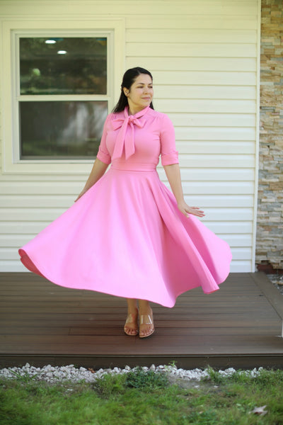 Abelina Rosa Midi Dress