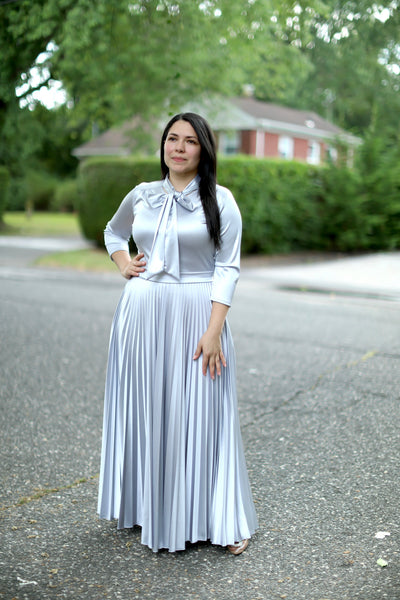 Lilibeth Silver Maxi Dress