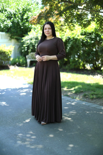 Lilibeth Brown Maxi Dress