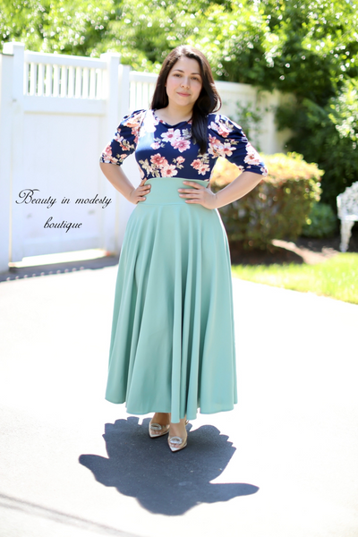 Navy Floral Kellya Top