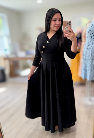 Elaine Black Maxi Dress