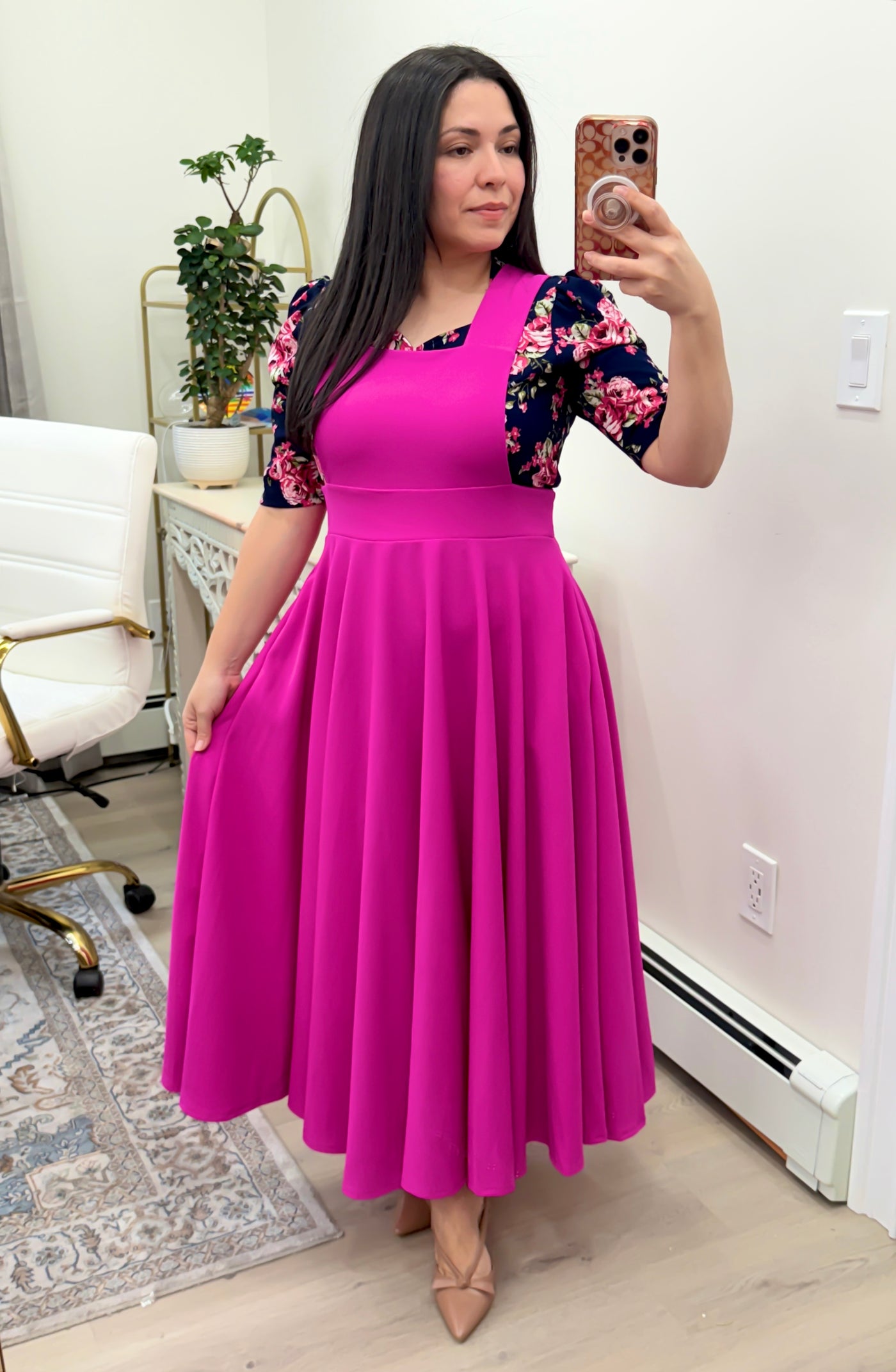 Fuscia Jumper Maxi Dress