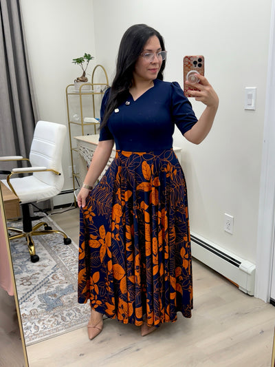 Karen Navy Maxi Dress