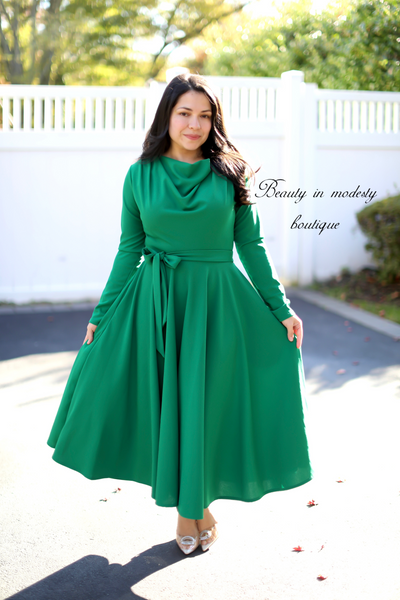 Eloise Green Midi Dress