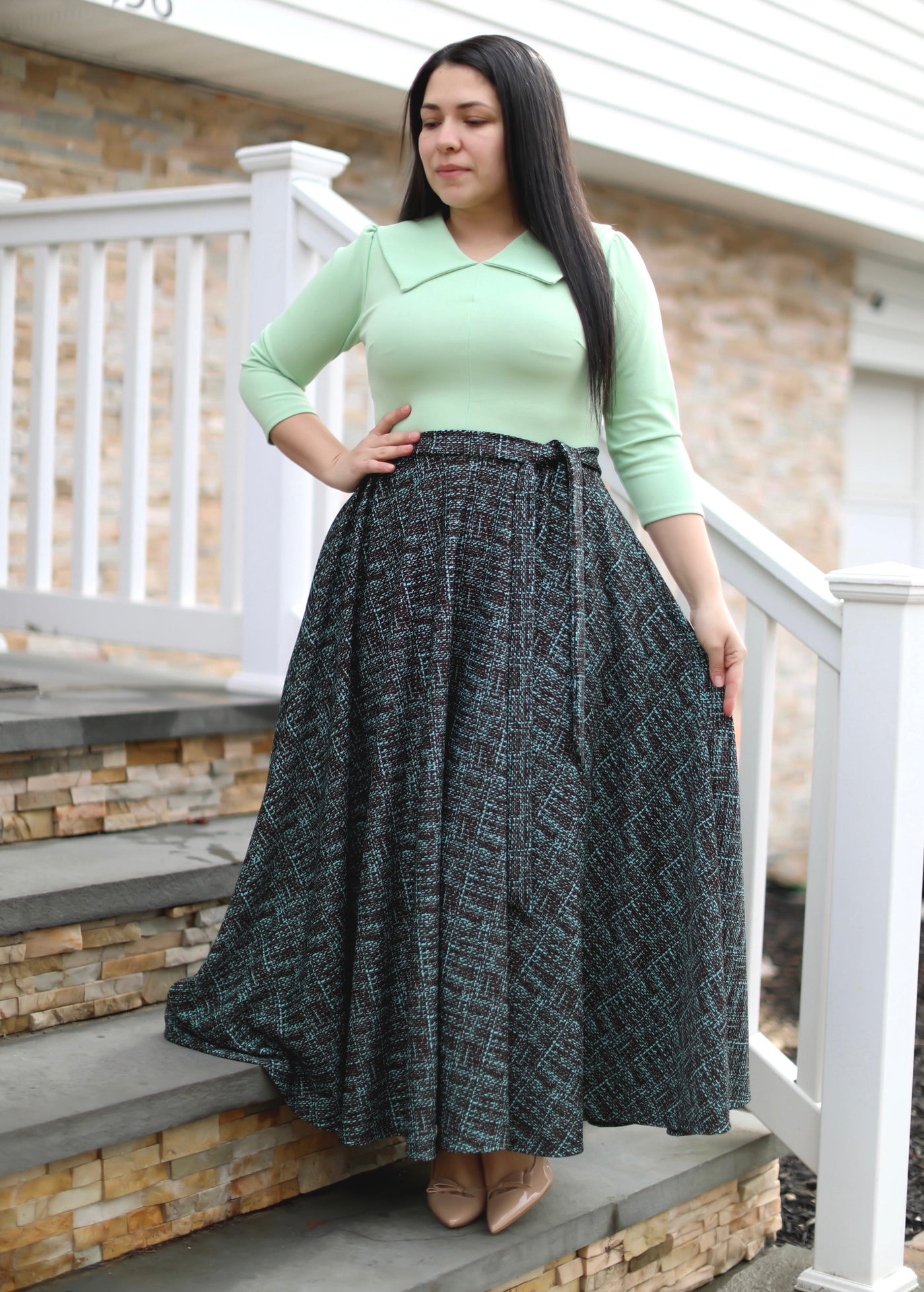 Sephora Green Maxi Dress