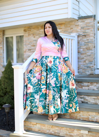 Cloe Floral Pink Maxi Dress