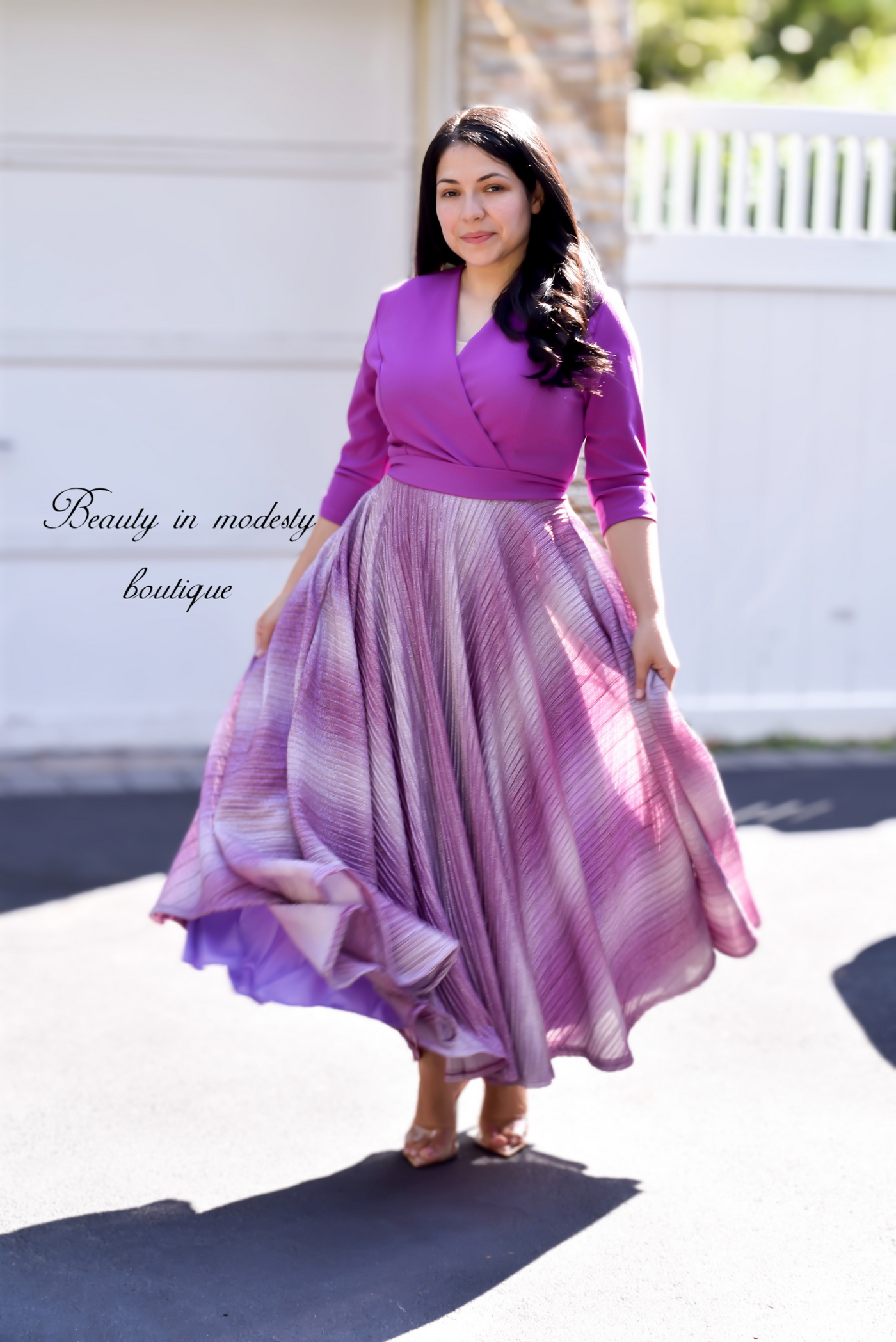 Abigail Bright Purple Maxi Dress