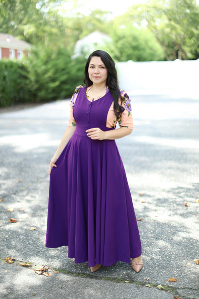 Zoe Purple Jumper Maxi Dress