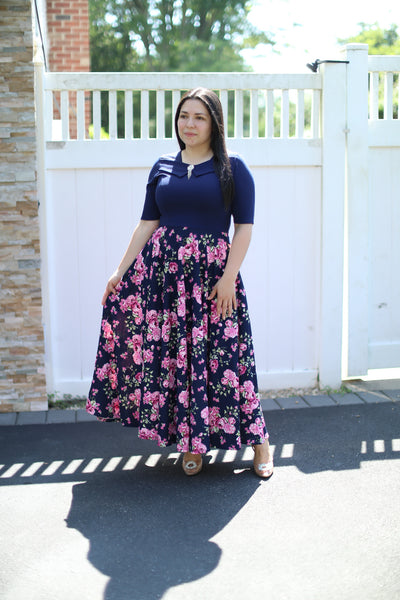 Emily Navy Maxi Dress