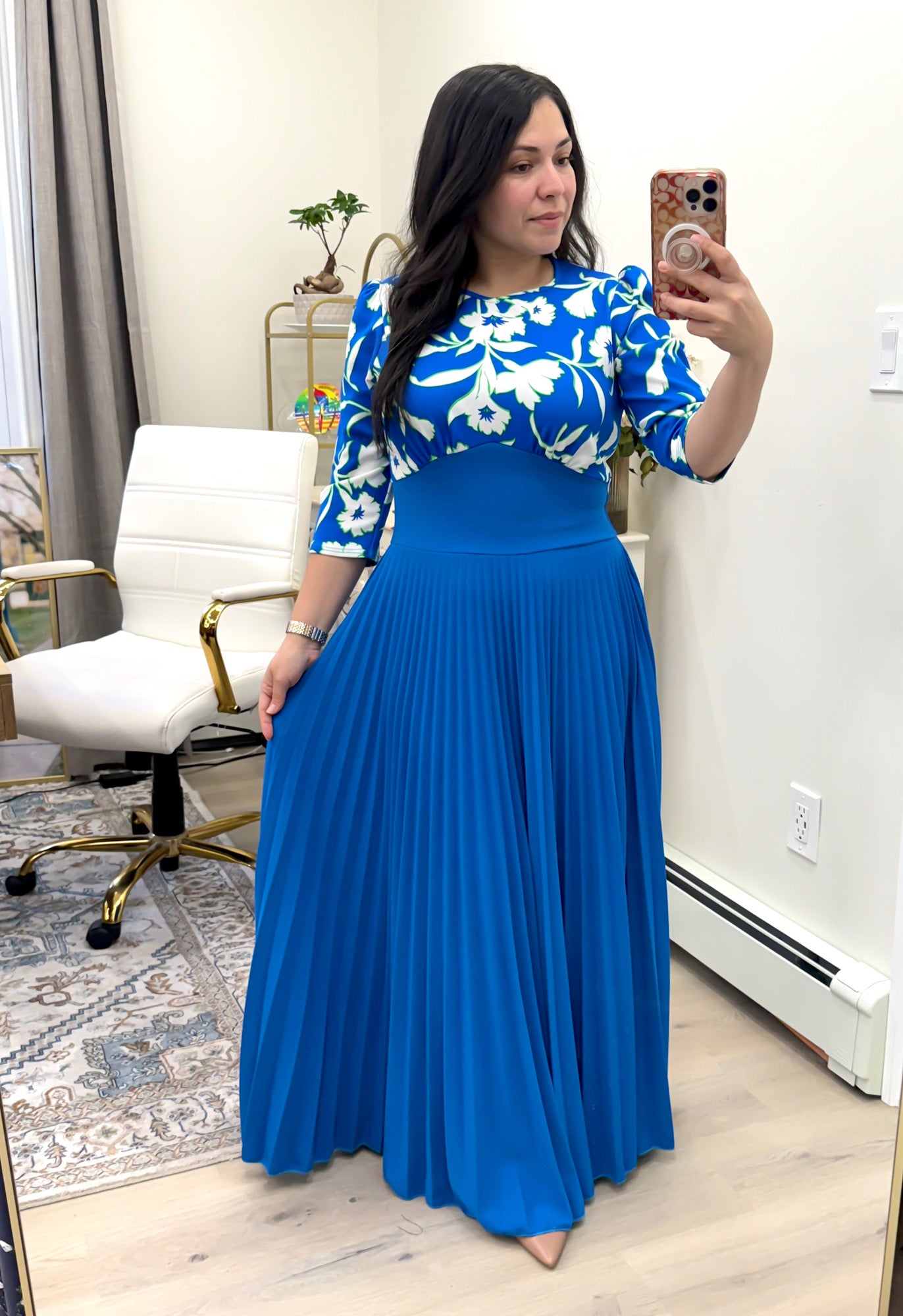 Lilibeth Floral Blue Maxi Dress