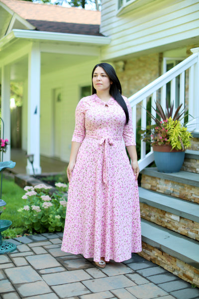 Soft Mini Flowers Maxi Dress