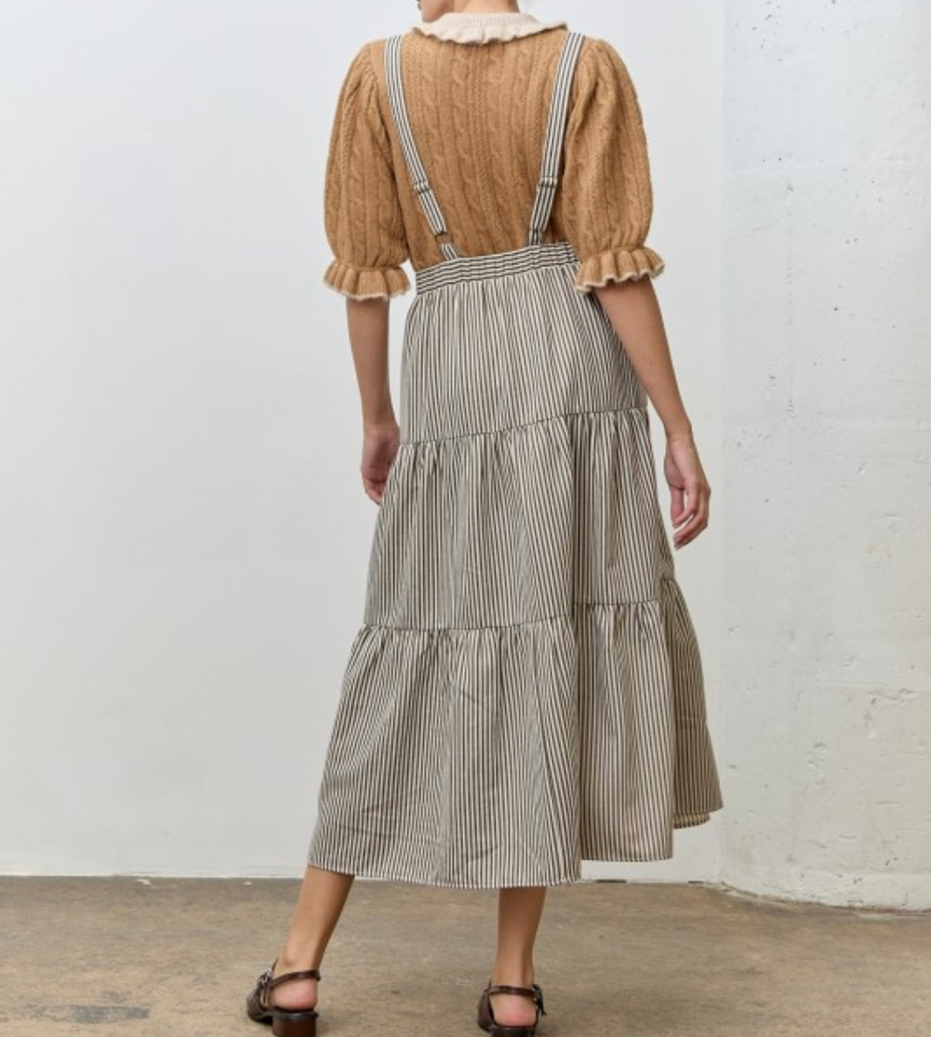 Ivory Navy Stripped Jumper Overall