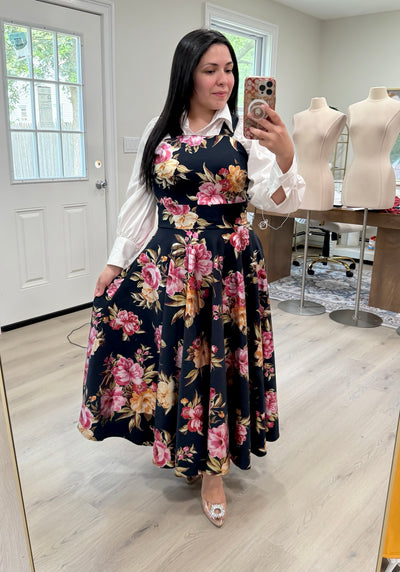 Jumper Black Floral Jumper Maxi Dress
