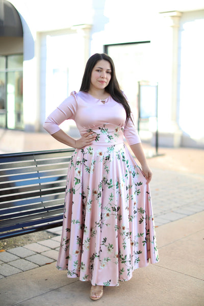 Rosita Floral Satin Maxi Dress