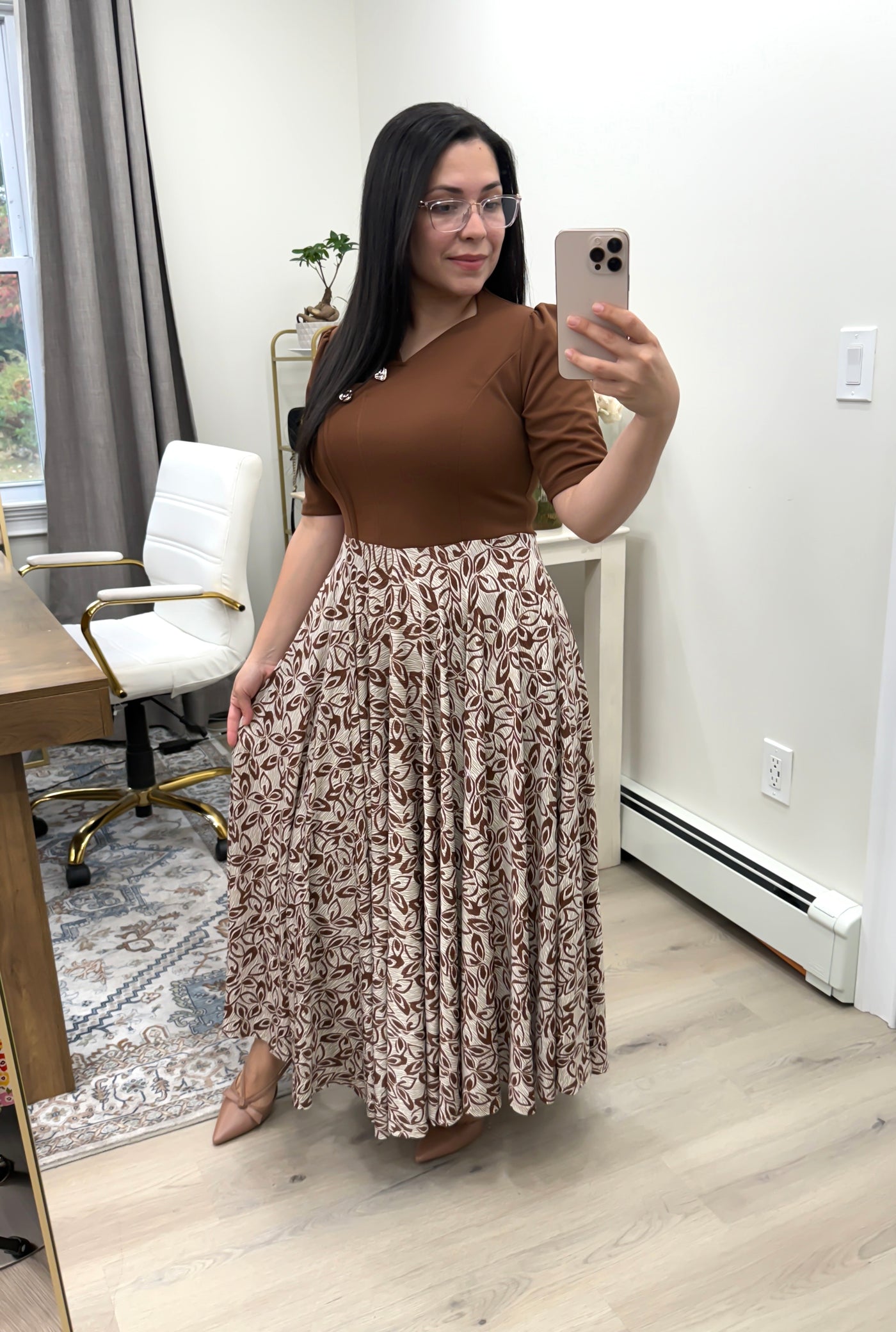 Karen Brown Floral Maxi Dress