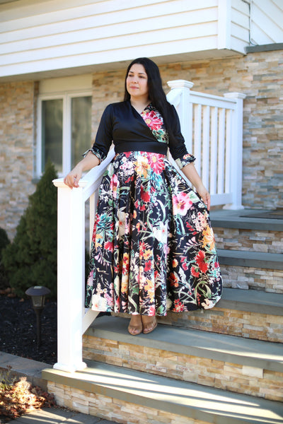 Cloe Black Floral Maxi Dress