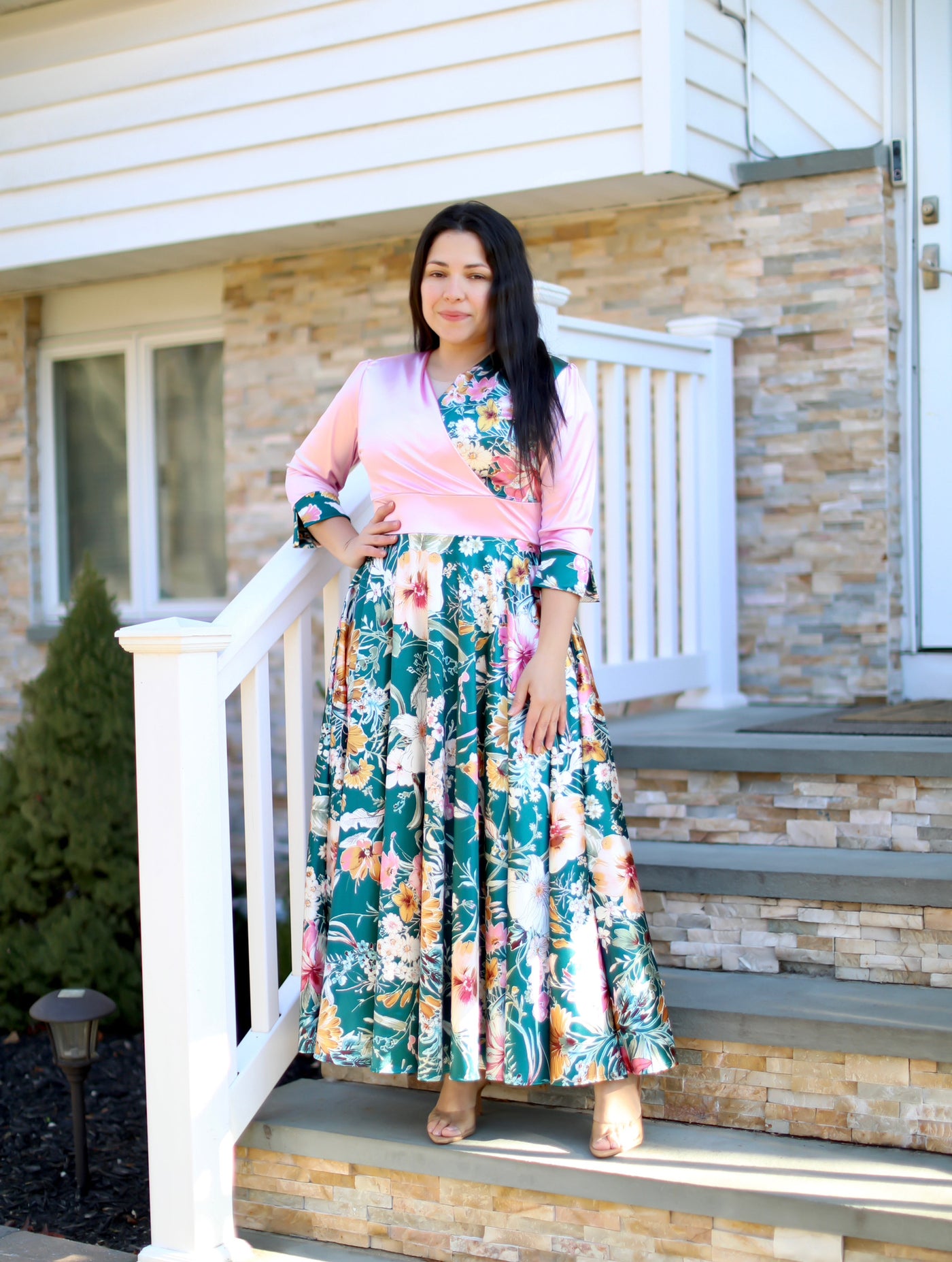 Cloe Floral Pink Maxi Dress