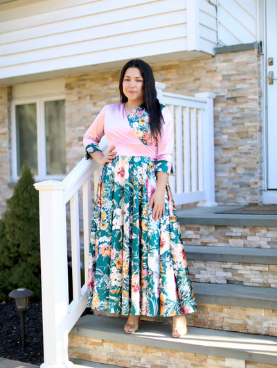 Cloe Floral Pink Maxi Dress