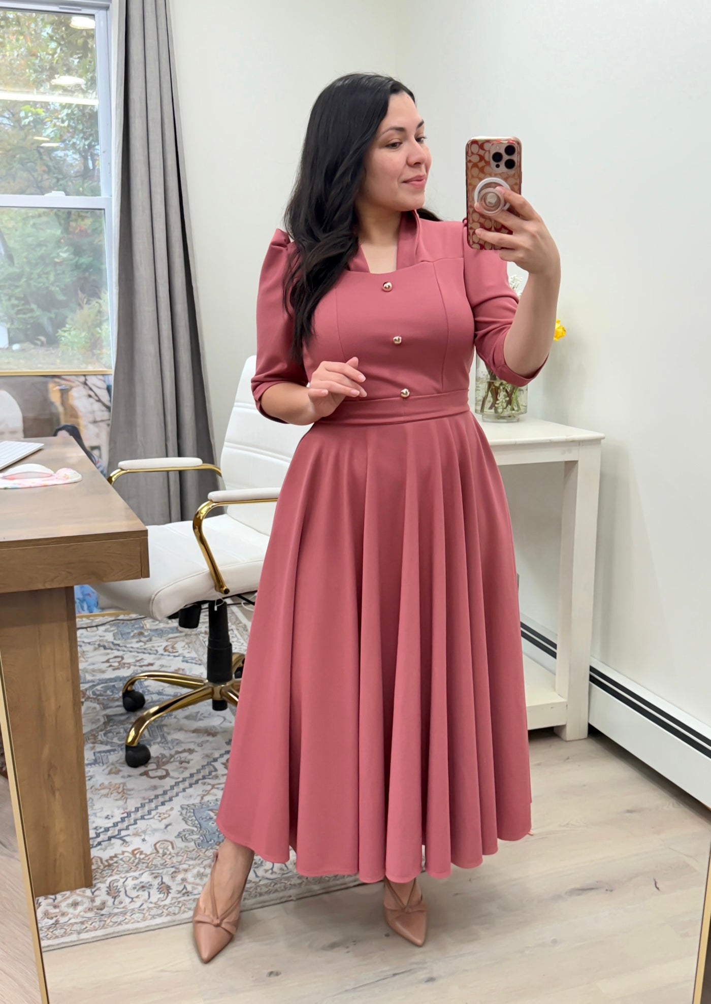 Marilyn Rosa Maxi Dress
