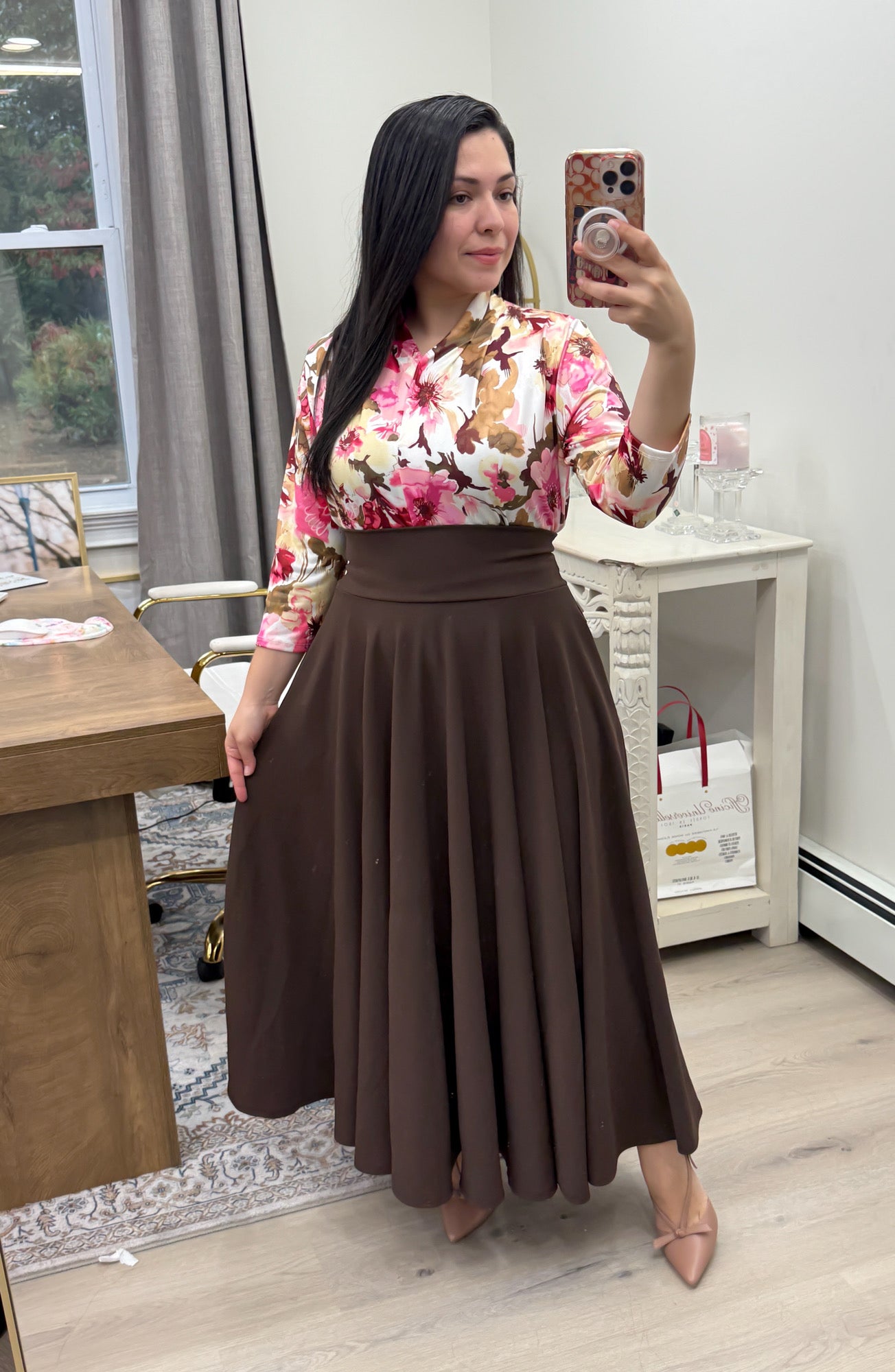 Brown Maxi Skirt