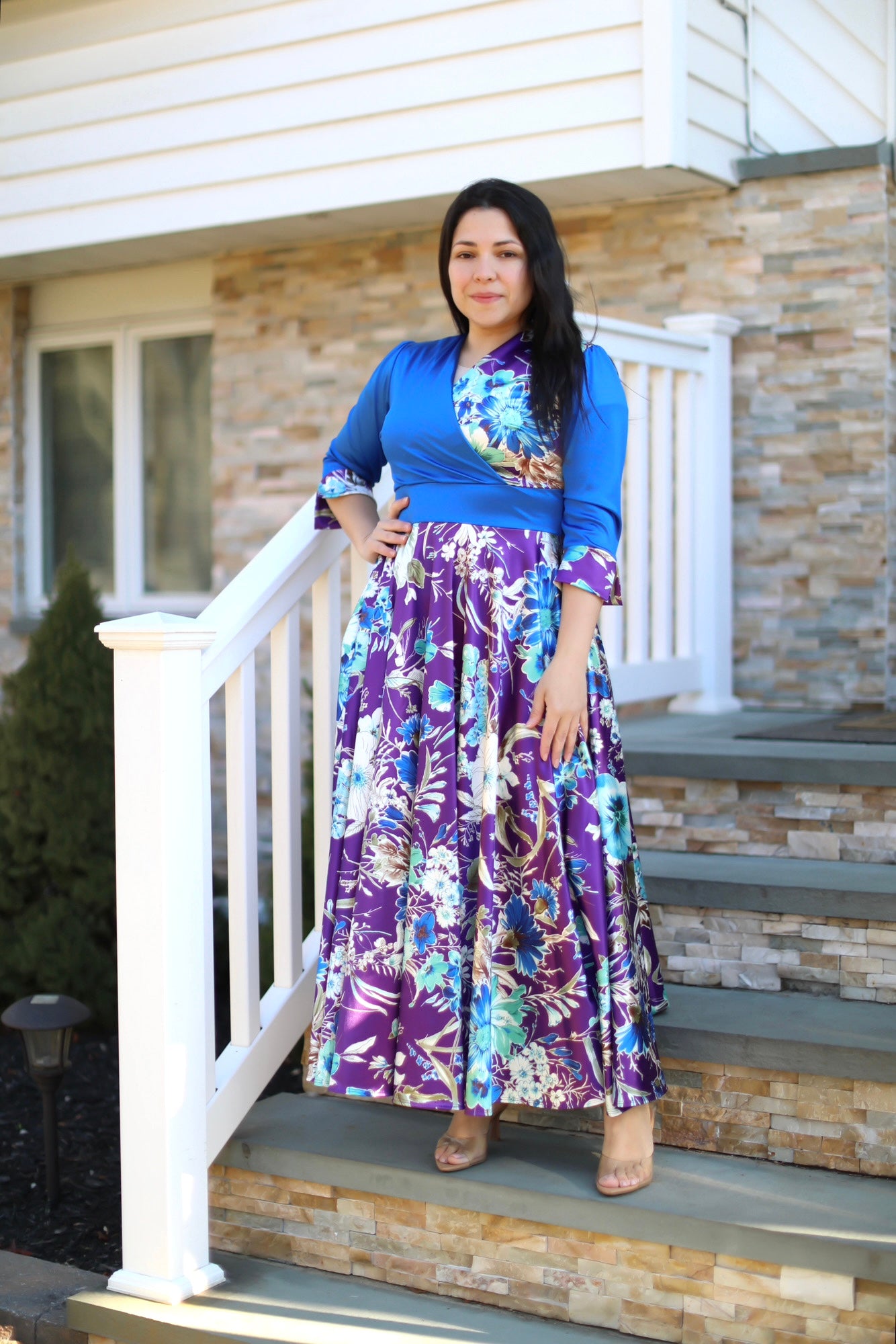 Cloe Blue Purple Maxi Dress