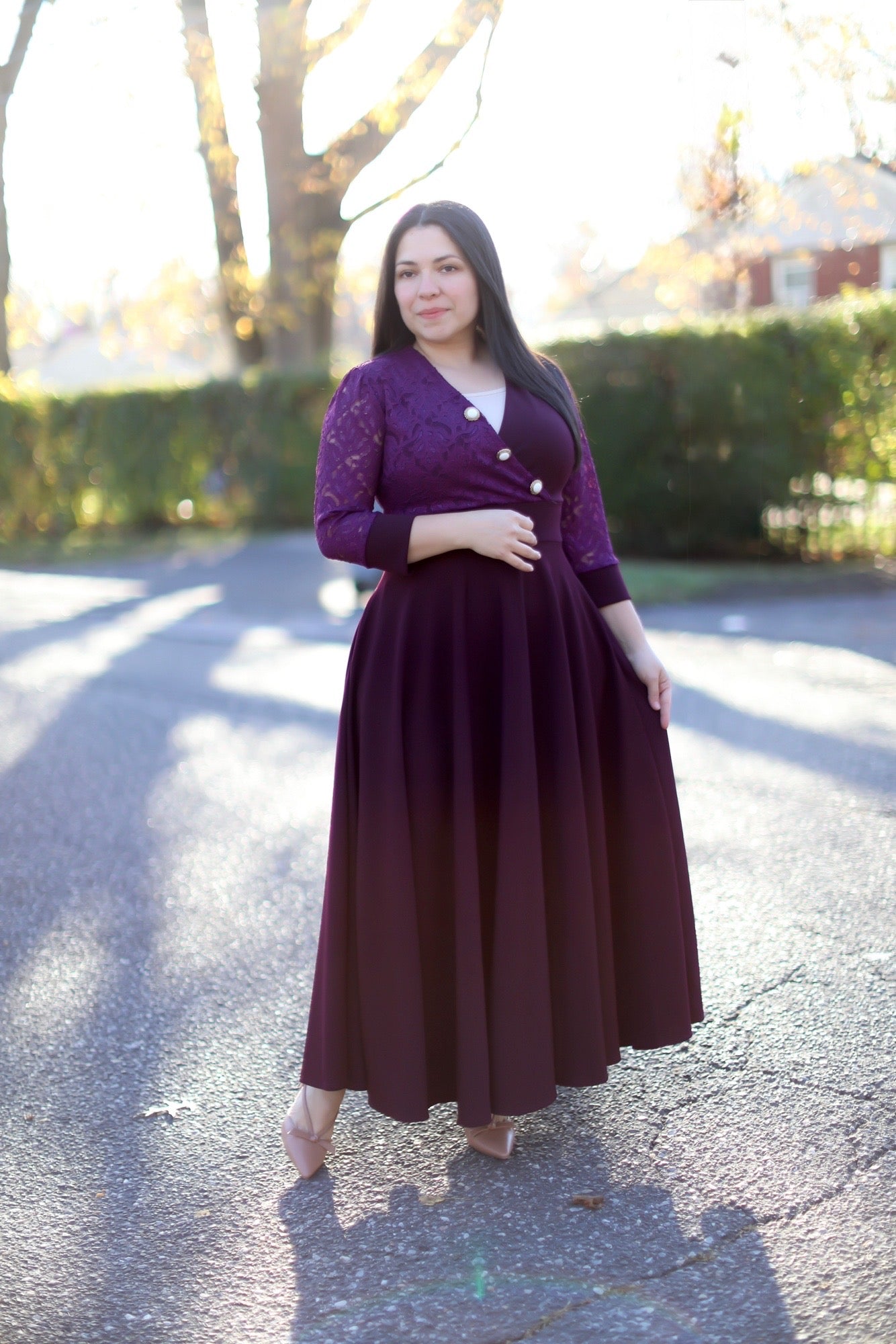 Eggplant Elegance Maxi Dress