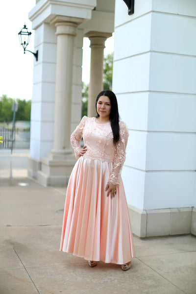 Regina Peach Maxi Dress