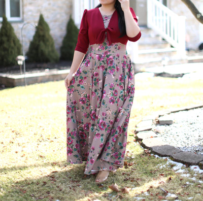 Eunice Burgundy Maxi Dress