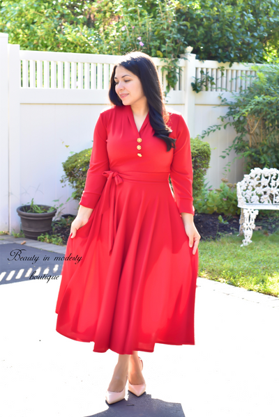 Ariella Red Maxi Dress