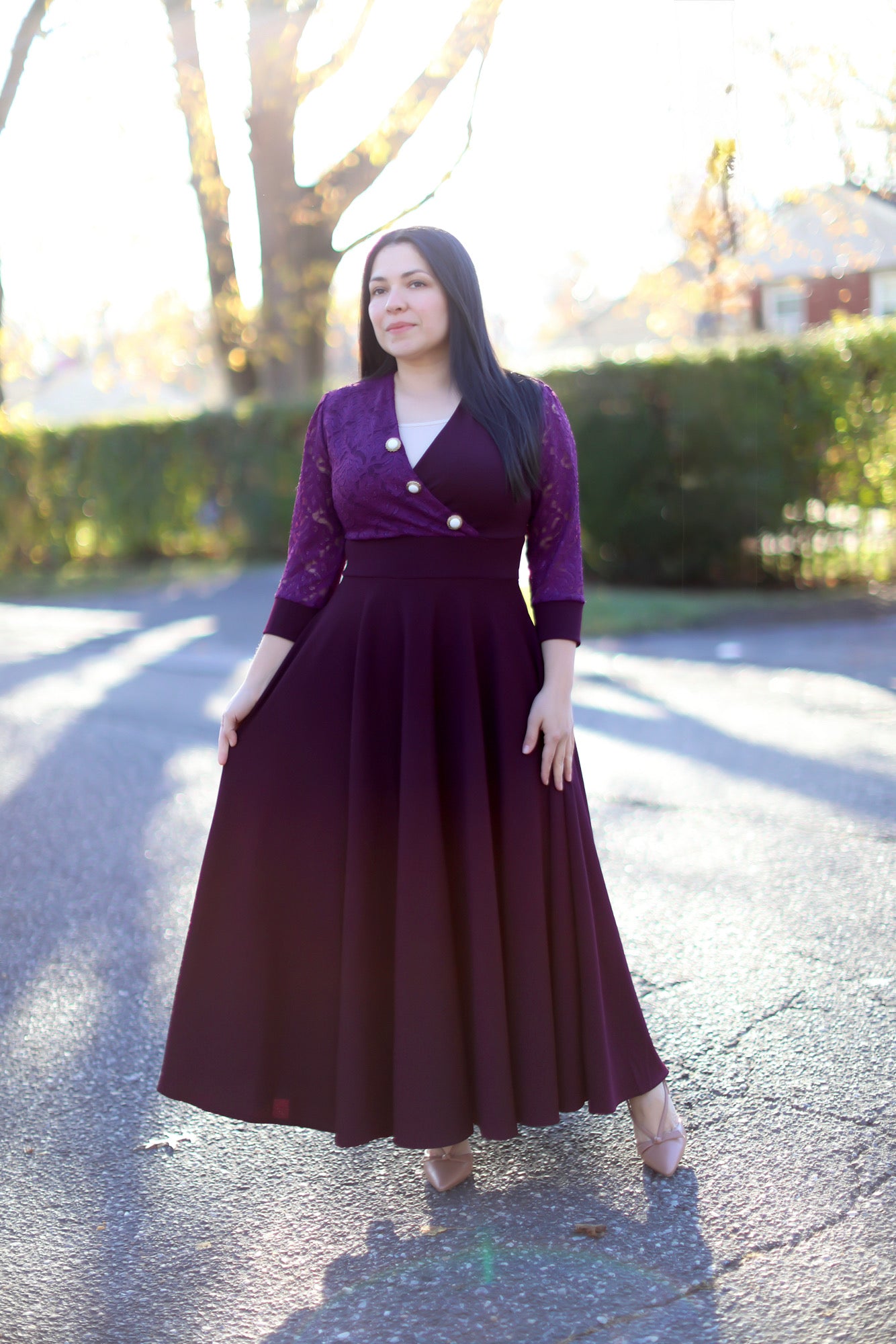 Eggplant Elegance Maxi Dress