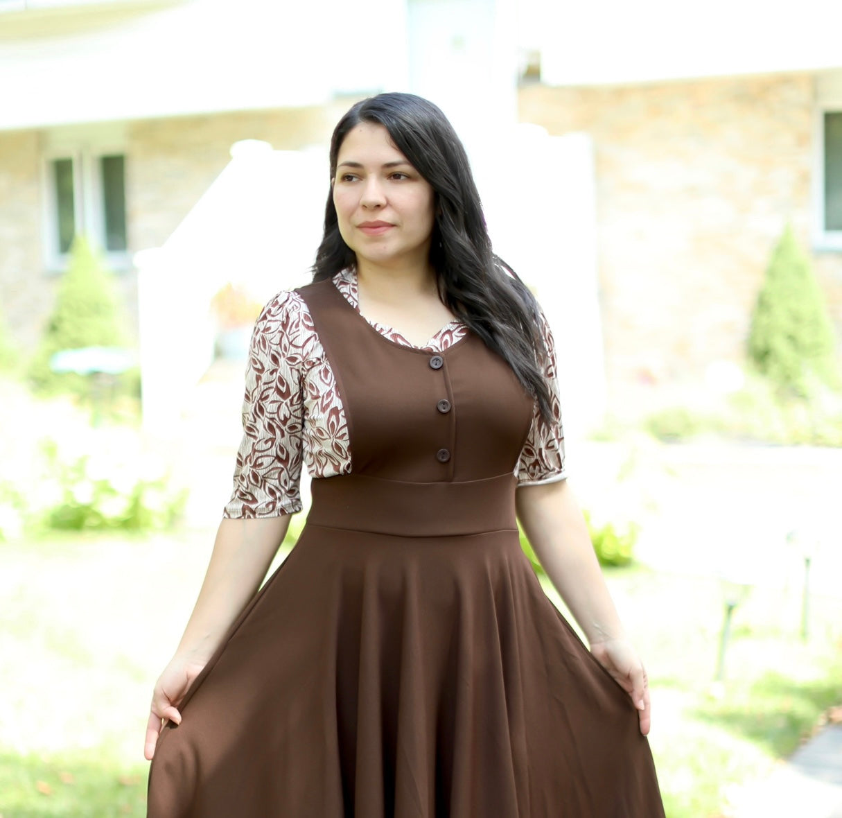 Beige Brown Top