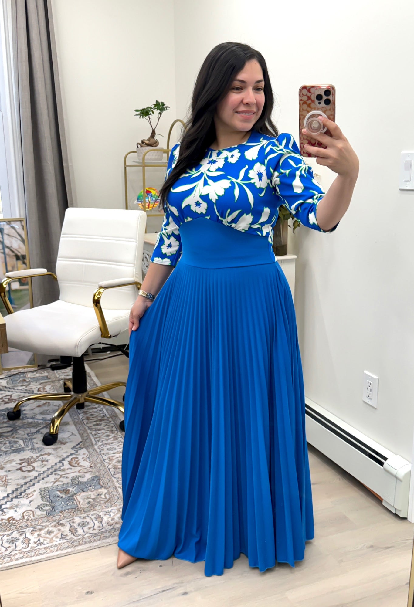 Lilibeth Floral Blue Maxi Dress